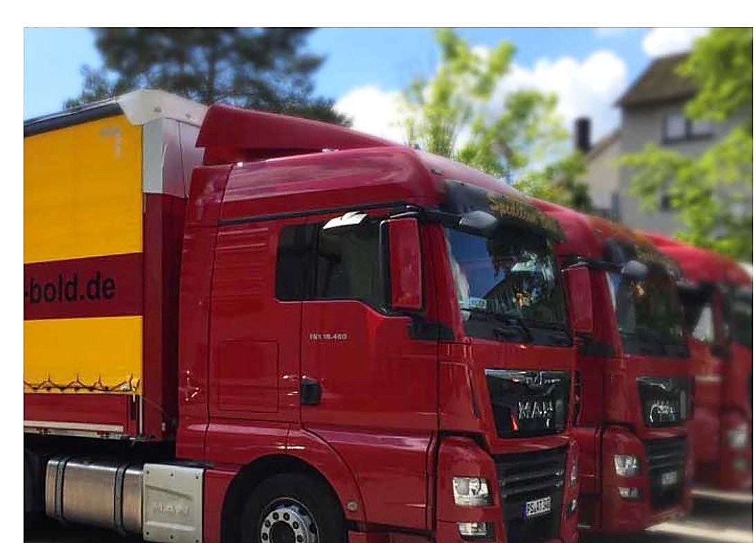 Fuhrpark der Spedition Bold GmbH – mehrere LKW für Güterfernverkehr